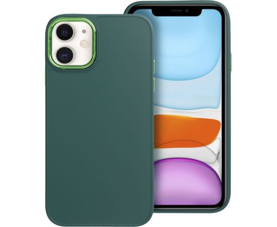 Fusion Frame silikona aizsargapvalks  Apple iPhone 15 Pro zaļš