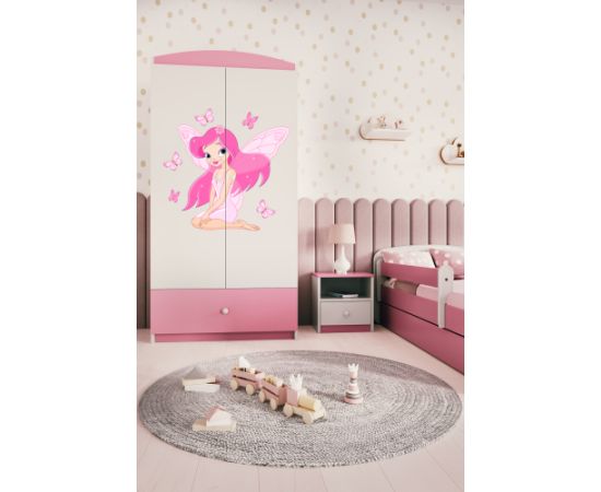 Drēbju skapis Babydreams - Feja ar tauriņiem, rozā