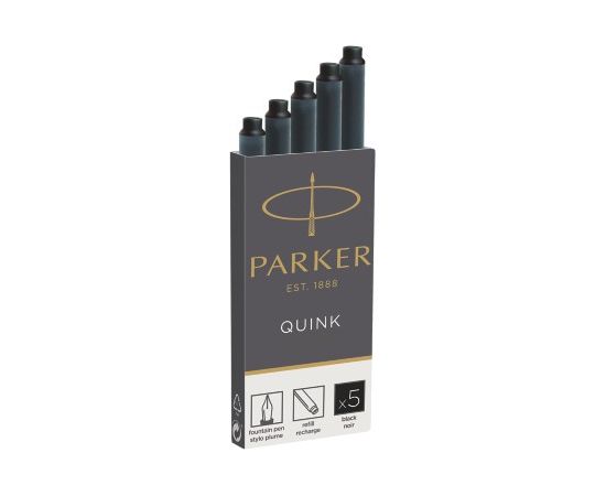 Parker Quink inktpatronen zwart, doos met 5 stuks Black 5 pc(s)