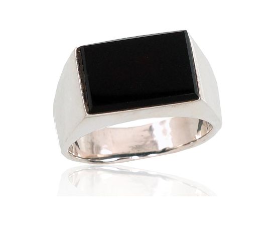 Серебряное кольцо #2101355_ON, Серебро 925°, Оникс, Размер: 20, 9 гр.