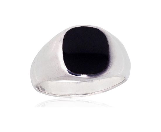 Серебряное кольцо #2101353_ON, Серебро 925°, Оникс, Размер: 21.5, 10.6 гр.