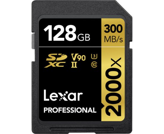 Lexar memory card SDXC 128GB Professional 2000x UHS-II U3 V90