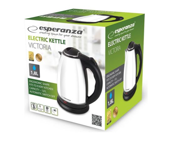 Esperanza EKK113W electric kettle 1.8 L Black,White 1800 W