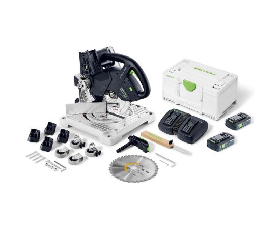 Leņķzāģis Festool SYMMETRIC SYMC 70 4,0 EBI-Plus;  18 V; 2x4,0 Ah akum akum.