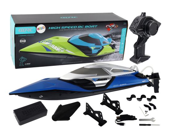 Import Leantoys Motorboat R/C 2.4G Lights 30 km/h Blue