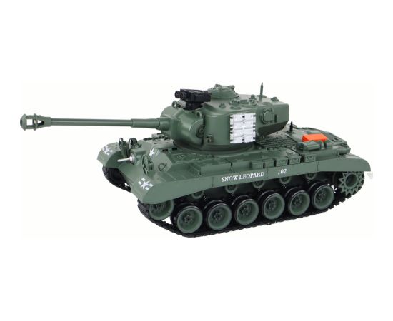 Import Leantoys Leopard RC Tank Remote Controlled Cannon 1:18 Gray