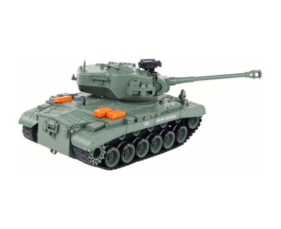 Import Leantoys Leopard RC Tank Remote Controlled Cannon 1:18 Gray