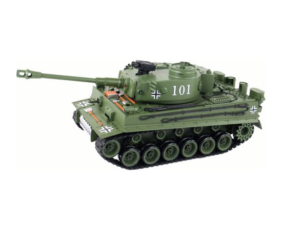 Import Leantoys Tiger RC Tank 1:18 Green Remote Controlled