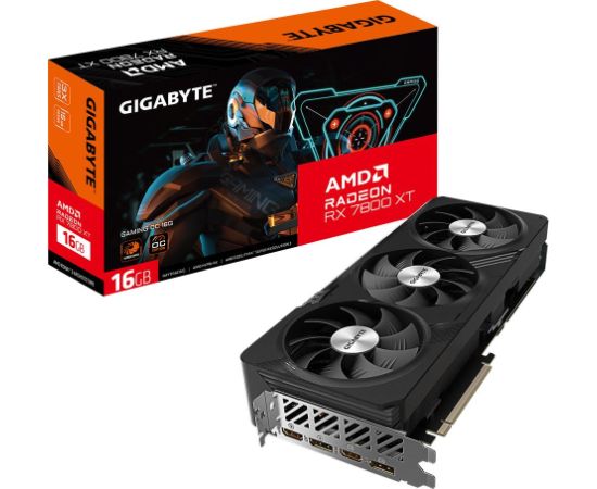 Graphics Card GIGABYTE AMD Radeon RX 7800 XT 16 GB GDDR6 256 bit PCIE 4.0 16x 2xHDMI 2xDisplayPort GV-R78XTGAMINGOC-16GD Видеокарты