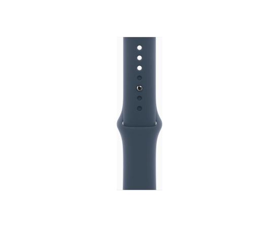 Apple Watch Series 9 GPS 45mm Silver Aluminium Case with Storm Blue Sport Band - M/L