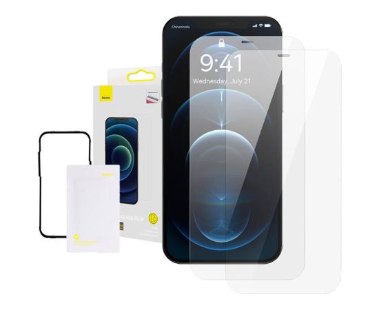 Baseus Tempered Glass Transparent 0.3mm (6.1inch) for iPhone 12/12 Pro (2pcs)