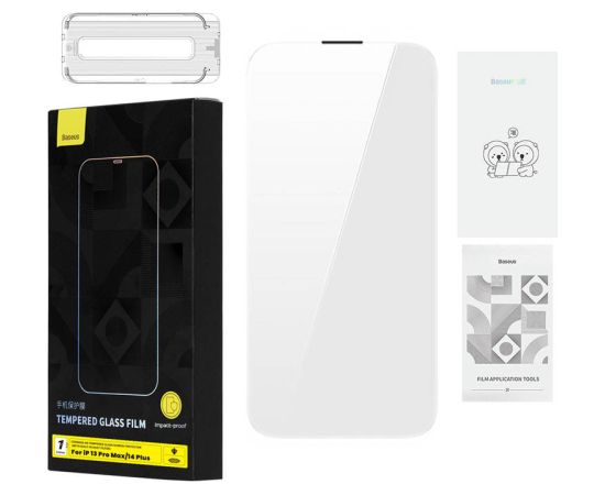 Tempered Glass Baseus 0.4mm Iphone 13 Pro Max/14 Plus + cleaning kit