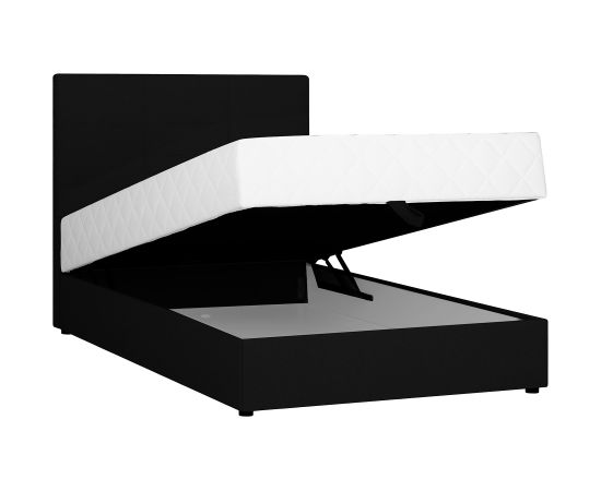 Kontinentālā gulta LEIKO 140x200cm, melna