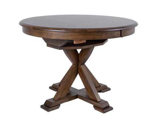 Dining table JAMES D106+46xH76cm, rustic oak