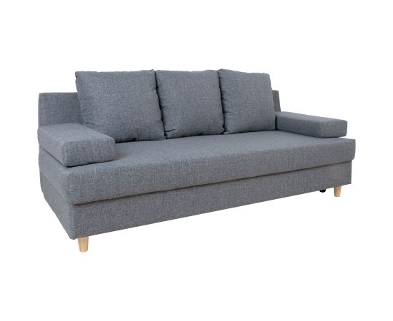 Sofa bed VELLA with storage box, grey