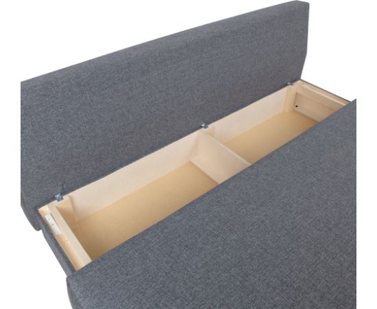 Sofa bed VELLA with storage box, grey