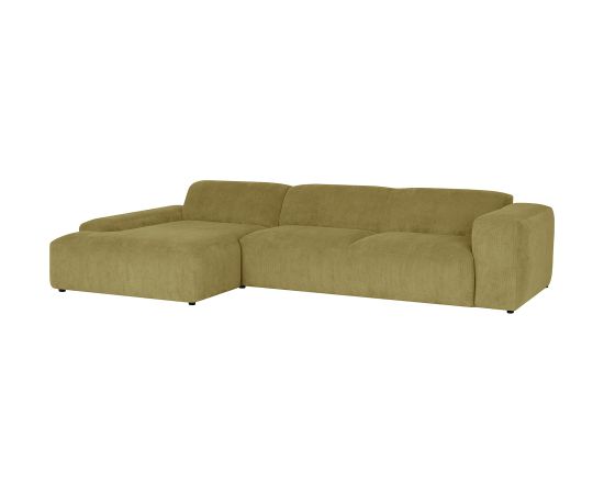 Stūra dīvāns LEHTE 3-vietīgs, kreisais stūris, zaļš