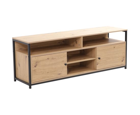 TV galds STUDY 150x40xH54cm, ozols/melns