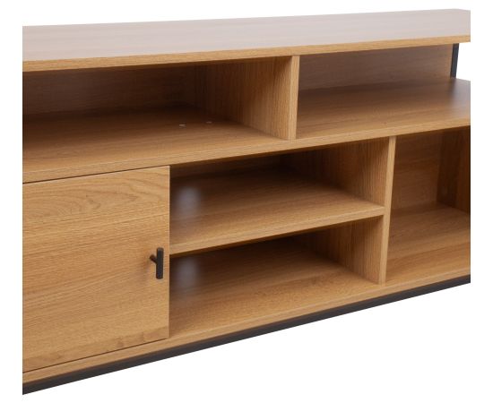 TV galds STUDY 150x40xH54cm, ozols/melns