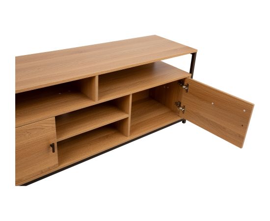 TV galds STUDY 150x40xH54cm, ozols/melns