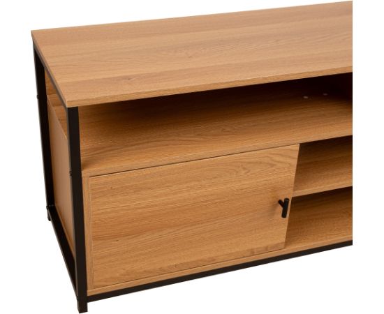 TV galds STUDY 150x40xH54cm, ozols/melns