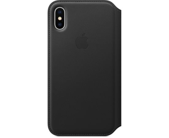 Apple iPhone X Leather Folio case Black
