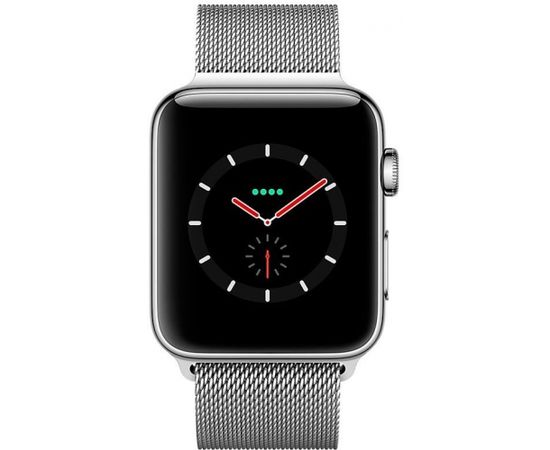 Smartwatch Apple APPLE Watch Series 3 GPS + LTE 38mm Stainless Steel - Milanaise Loop
