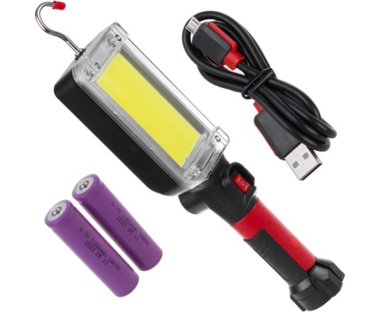 Maclean magnetic COB workshop lamp, 2x1200mAh, 700lm, USB Type-C/Micro USB, MCE307