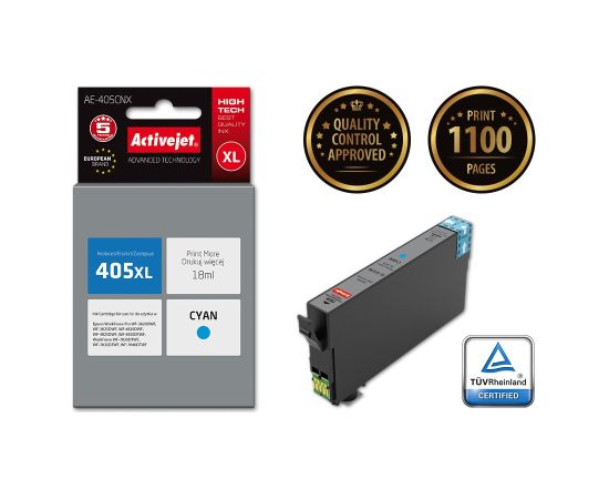 Activejet AE-405CNX ink (replacement for Epson 405XL C13T05H24010; Supreme; 18ml; cyan)