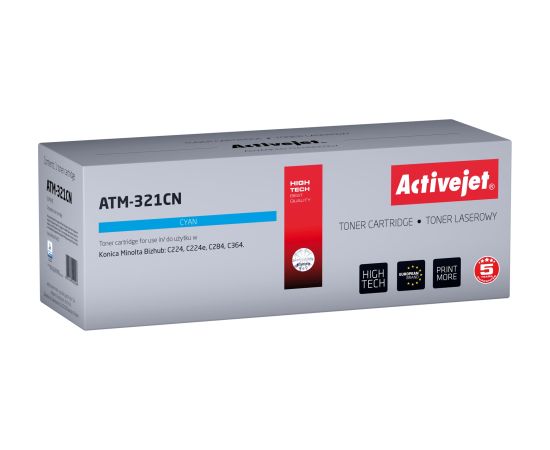 Activejet ATM-321CN toner (replacement for Konica Minolta TN321C; Supreme; 25000 pages; cyan)