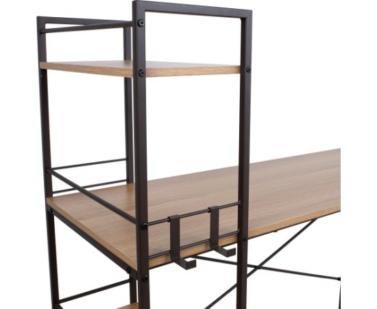 Desk STUDY 120x51xH120cm, oak/brown