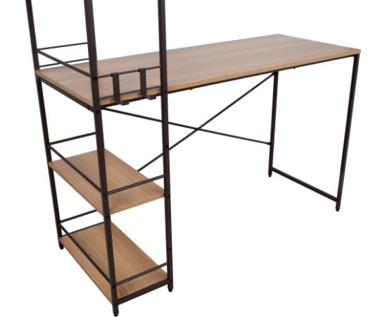 Desk STUDY 120x51xH120cm, oak/brown