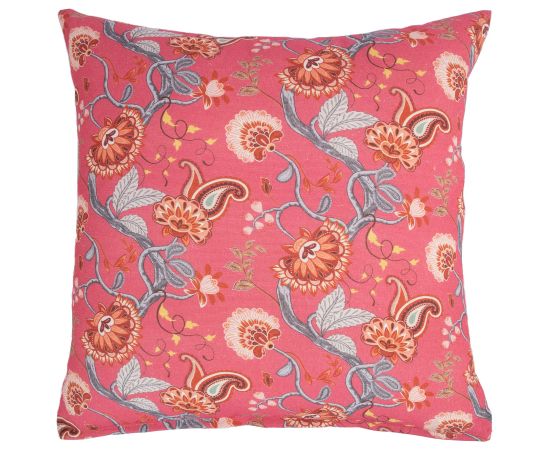 Cushion LONETA 45x45cm, flowers on pink base