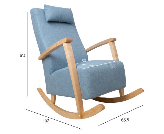 Rocking chair VENLA light blue