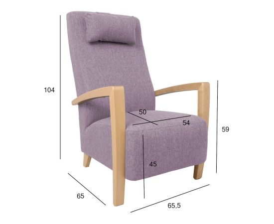 Krēsls VENLA vintage rozā Atpūtas krēsls 