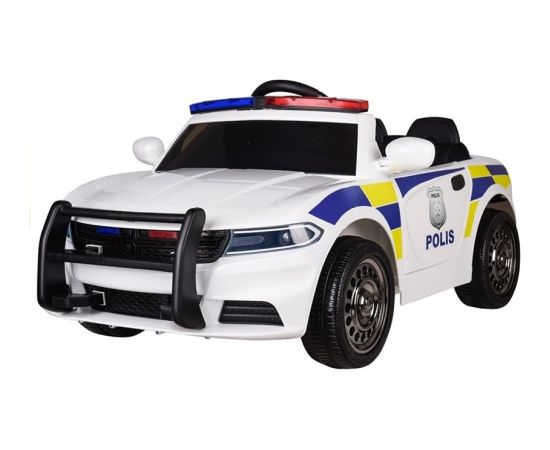 Lean Cars Police Electric Ride-On Car - White