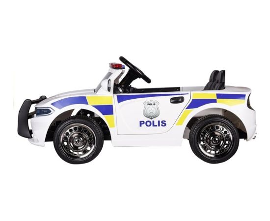 Lean Cars Police Electric Ride-On Car - White
