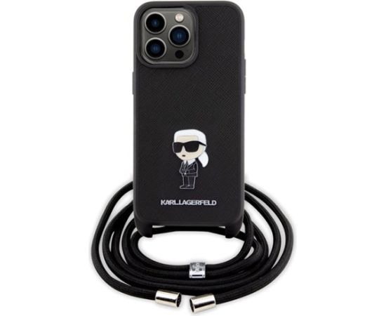 Karl Lagerfeld KLHCP15XSASKNPSK Hard Case Aizmugurējais Apvalks Priekš Apple iPhone 15 Pro Max