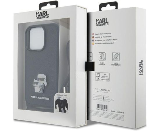Karl Lagerfeld KLHCP15LSAKCPSK Hard Case Aizmugurējais Apvalks Priekš Apple iPhone 15 Pro