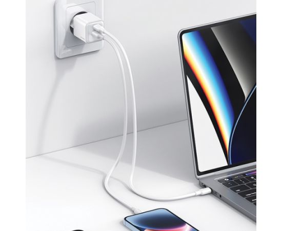 USAMS Ład. siec. 1xUSB+1xUSB-C PD30W 3A (only head) PD3.0 Fast Charging czarny|black X-ron Series CC189TC01 (US-CC189)