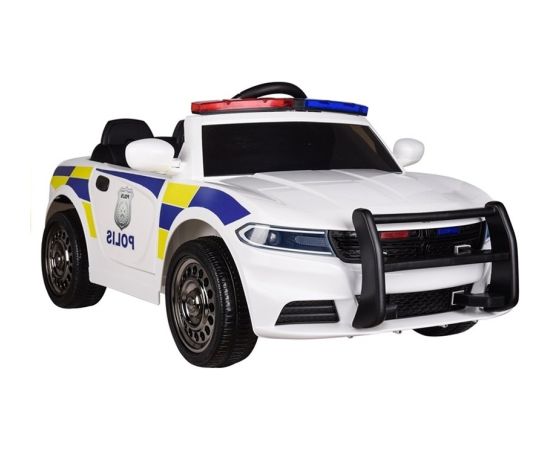Bērnu vienvietīgs policijas elektromobilis JC 666, balts