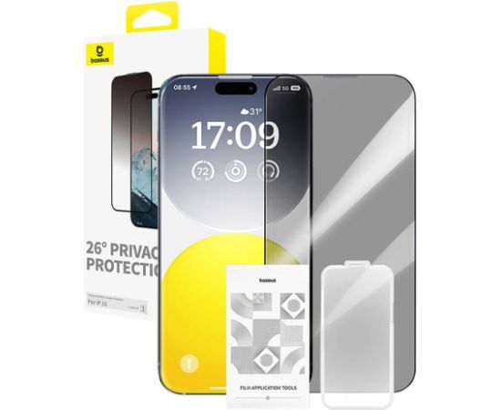 Privacy Protection Tempered Glass Baseus Diamond  iPhone 15