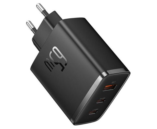 Wall charger Baseus OS-Cube Pro 2xUSB-C + USB, 65W (black)