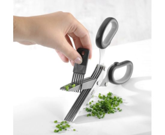 GEFU 12660 kitchen scissors 191 mm Black, Stainless steel Herb