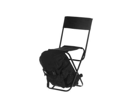 Kempinga krēsls/mugursoma Atom melns