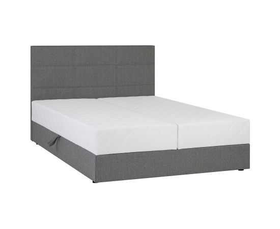 Kontinentālā gulta LEIKO 160x200cm, pelēka