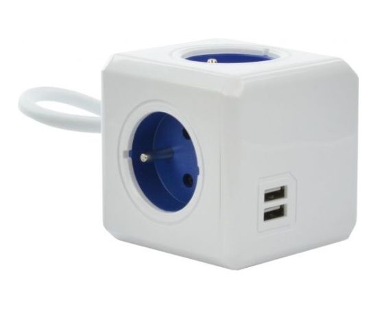 Allocacoc 2402BL/FREUPC power extension 1.5 m 4 AC outlet(s) Indoor Blue, White