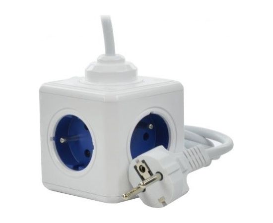 Allocacoc 2402BL/FREUPC power extension 1.5 m 4 AC outlet(s) Indoor Blue, White