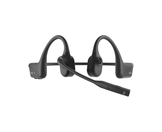 SHOKZ OpenComm2 Wireless Bluetooth Bone Conduction Videoconferencing Headset | 16 Hr Talk Time, 29m Wireless Range, 1 Hr Charge Time | Includes Noise Cancelling Boom Mic, Black (C110-AN-BK)