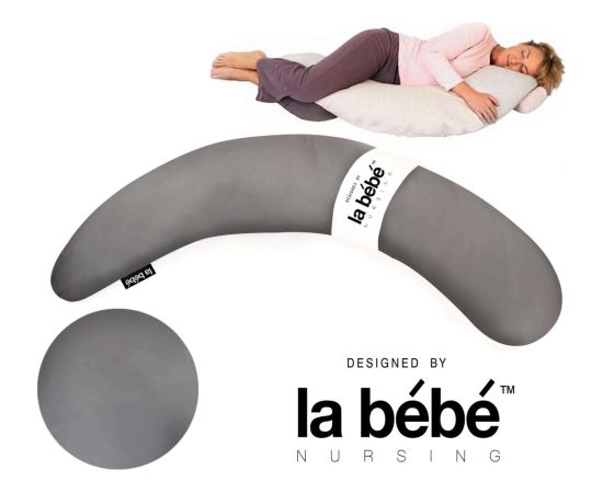 La Bebe™ Nursing La Bebe™ Moon Maternity Pillow Cover Art.156260 Light Grey Papildus PĀRVALKS pakaviņam 195 cm
